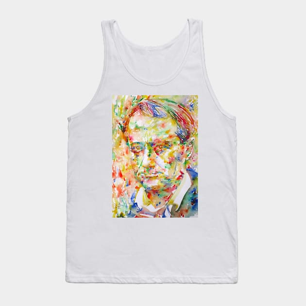 CHARLES BAUDELAIRE - watercolor portrait .3 Tank Top by lautir